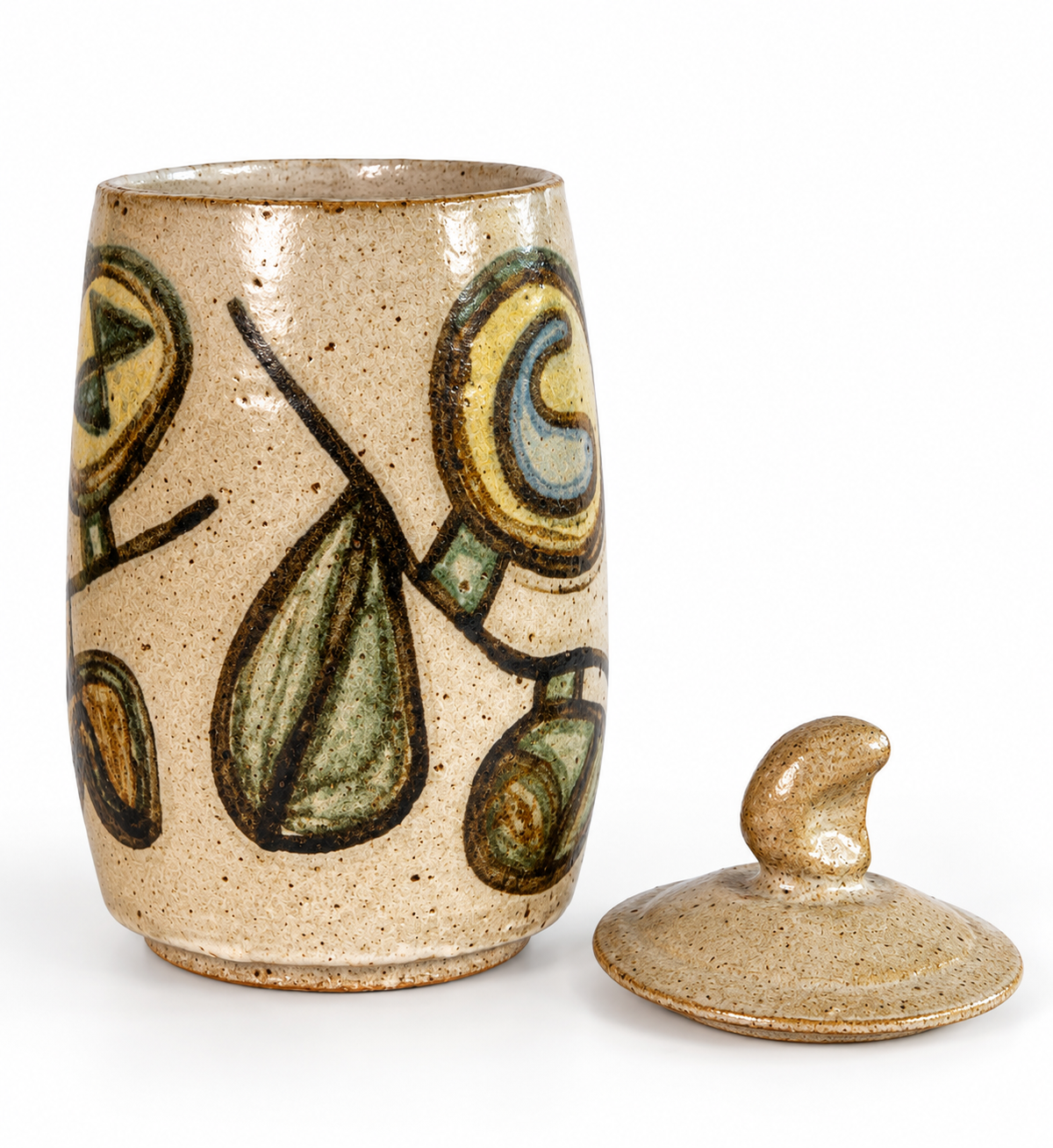 Polychrome Covered Vessel with Fruit Motif