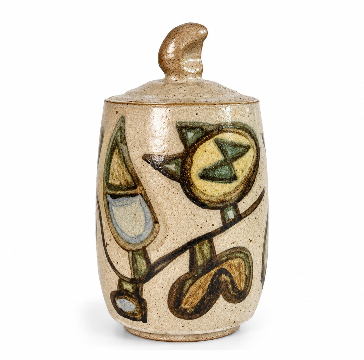 Polychrome Covered Vessel with Fruit Motif